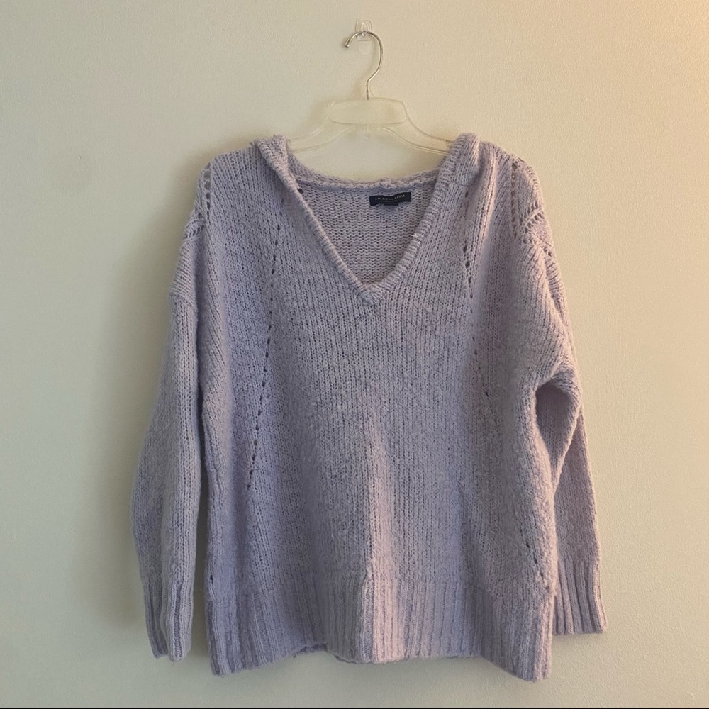 Lavender American Eagle Hooded Sweater